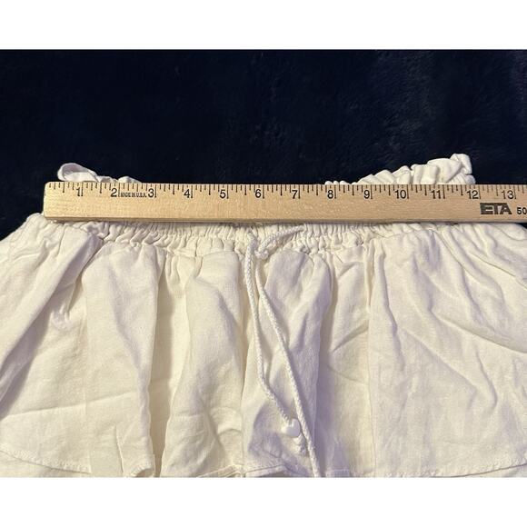 Stoney Clover x Target White Tiered Micro Skirt Linen Blend XS Boho Cottagecore - Picture 8 of 11